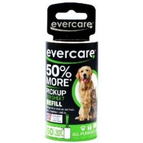 Evercare Pet Hair Adhesive Roller Refill Roll 60 Sheets 29.8 Inches Long x 4 Inches Wide