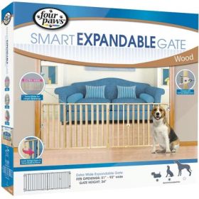 Four Paws Extra Wide Wood Safety Gate Hardware Supplied
