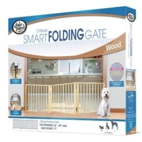 Four Paws Free Standing Gate for Small Pets 3 Panel (For openings 24-64 Wide)  Easily Moved