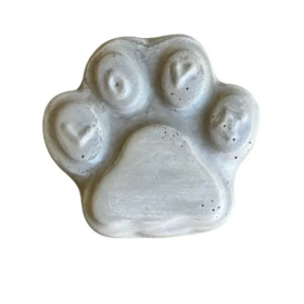 "LOVE" Mini Concrete Dog Paw Print