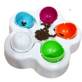 Dog Treat Dispenser Puzzle Feeder Pets Interactive Iq Toy Feeding Game, Non-Slip Puppy Slow Feeder Pet Leakage Toy - colorful
