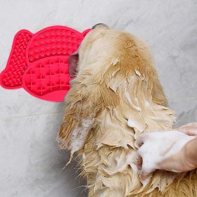 Lick Mat for Dogs Slow Feeder Bowl, Pet Lick Mat for Anxiety Reduction, Dog Lick Pad for Treats & Grooming, Use in Shower & Bath with Suction Cup - re
