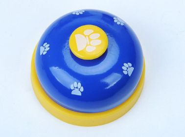 Pet Training Bell Clicker with Non Skid Base, Pet Potty Training Clock, Communication Tool Cat Interactive Device - blue