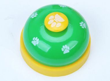 Pet Training Bell Clicker with Non Skid Base, Pet Potty Training Clock, Communication Tool Cat Interactive Device - green