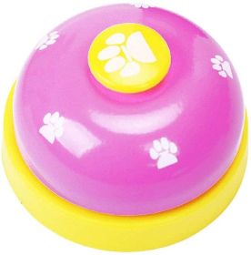 Pet Training Bell Clicker with Non Skid Base, Pet Potty Training Clock, Communication Tool Cat Interactive Device - pink