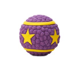 Squeaky Football Branch, Fetch and Play - Latex Rubber Dog Toy Balls, Play Chew Fetch Interactive Ball Puppies - purple
