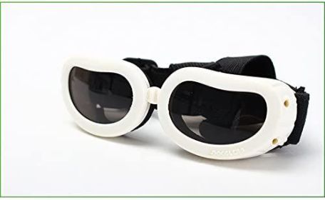 Pet Goggles Dog UV Protection Glasses Waterproof Windproof Anti-Fog Eye Glasses - White