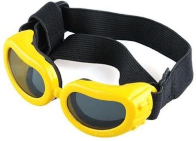 Pet Goggles Dog UV Protection Glasses Waterproof Windproof Anti-Fog Eye Glasses - Yellow