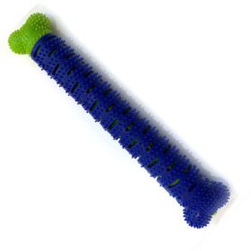 Dog Chew Toy Puppy Brush Toothbrush Dog Toothbrush and Dog Teeth Cleaning Toys Multifunctional Silicone Teething - Blue