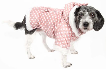 Polka-Dot Couture-Bow Pet Hoodie Sweater - Small