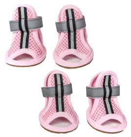 Sporty-Supportive Mesh Pet Sandals Shoes - Set Of 4 - Large
