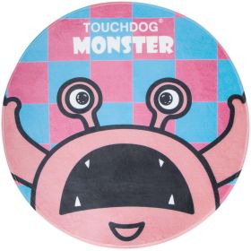 Touchdog Cartoon Up-for-Crabs Monster Rounded Cat and Dog Mat - Default