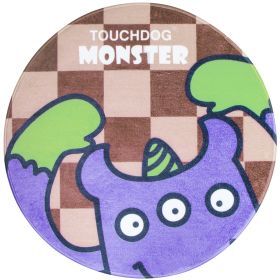 Touchdog Cartoon Three-eyed Monster Rounded Cat and Dog Mat - Default