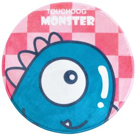 Touchdog Cartoon Shoe-faced Monster Rounded Cat and Dog Mat - Default