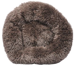 Pet Life 'Nestler' High-Grade Plush and Soft Rounded Dog Bed - Brown - Large