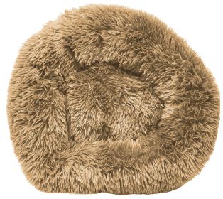 Pet Life 'Nestler' High-Grade Plush and Soft Rounded Dog Bed - Khaki - Large