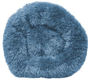 Pet Life 'Nestler' High-Grade Plush and Soft Rounded Dog Bed - Blue - Medium
