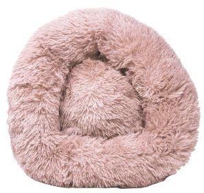 Pet Life 'Nestler' High-Grade Plush and Soft Rounded Dog Bed - Pink - Large