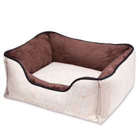 Touchdog 'Felter Shelter' Luxury Designer Premium Dog Bed - Beige - Large