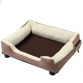 Pet Life "Dream Smart" Electronic Heating and Cooling Smart Pet Bed - Mocha Brown - Medium
