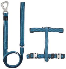 Pet Life 'Escapade' Outdoor Series 2-in-1 Convertible Dog Leash and Harness - Blue - Small