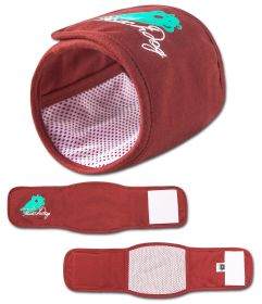Touchdog Gauze-Aid Protective Dog Bandage and Calming Compression Sleeve - Red - Medium