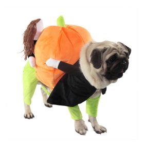 Pet Life 'Pumpkin Mon' Halloween Pet Dog Costume - Orange - Large