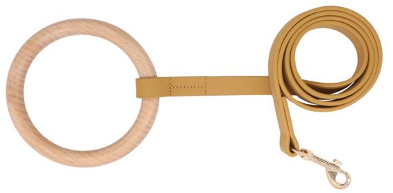 Pet Life 'Ever-Craft' Boutique Series Beechwood and Leather Designer Dog Leash - Apricot