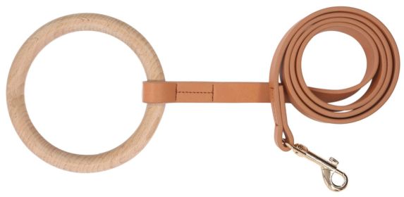 Pet Life 'Ever-Craft' Boutique Series Beechwood and Leather Designer Dog Leash - Brown