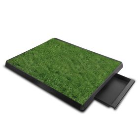 Dog Potty Training Artificial Grass Pad Pet Cat Toilet Trainer Mat Puppy Loo Tray Turf - Green