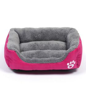 Washable Pet Dog Cat Bed Puppy Cushion House Pet Soft Warm Kennel Dog Mat Blanke - Pink - 2XL