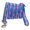 Touchdog 'Bone Patterned' Tough Stitched Embroidered Collar and Leash - Blue - Small