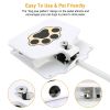 Dog Water Fountain Outdoor Dog Pet Water Dispenser Step-on Activated Sprinkler - White