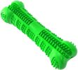 Chew Toy Stick Dog Toothbrush with Toothpaste Reservoir Natural Rubber Dog Dental Chews Care Dog Toys Bone for Pet Teeth Cleaning - Green