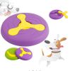 Pet Flying Disc Toy Dog Flying Frisbee Flying Saucer Indestructible Training Toy Interactive Toy Outdoor Activity - green