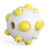Pet Dog Toy Interactive Chew Toy Non Toxic Bite Resistant Rubber Ball - Yellow