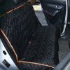 Dog Carriers Waterproof Rear Back Pet Dog Car Seat Cover Mats Hammock Protector with Safety Belt - Black