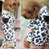 Leopard Warm Winter Pet Dog Puppy Clothes Hoodie Jumpsuit Pajamas Outwear - Leopard - M