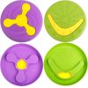Pet Flying Disc Toy Dog Flying Frisbee Flying Saucer Indestructible Training Toy Interactive Toy Outdoor Activity - purple