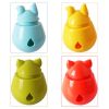 Pet Tumbler Food Leaking Toy Dog Interactive Puzzle Toy Bite Resistant Iq Training Toy - red