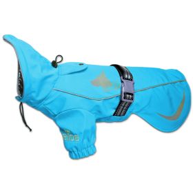 DOG HELIOS 'ICE-BREAKER' EXTENDABLE HOODED DOG COAT WITH (Color: Blue, Size: Large)