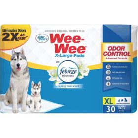 Four Paws Wee Wee Odor Control Pads with Febreze Freshness Extra Large Multiple Size Packages (Size: 30 Count)