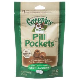 Greenies Pill Pocket Peanut Butter Flavor Dog Treats Multiple Sizes (Size: Small)