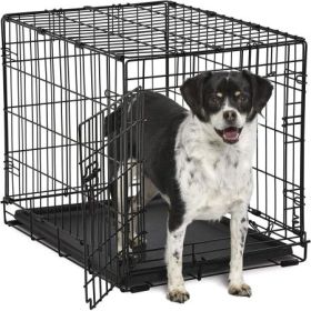 MidWest Contour Wire Dog Crate Single Door Multiple Sizes (Size: Small)