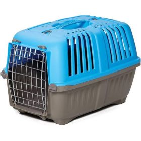 MidWest Spree Pet Carrier Blue Plastic Dog Carrier Multiple Sizes (Size: Extra Small)