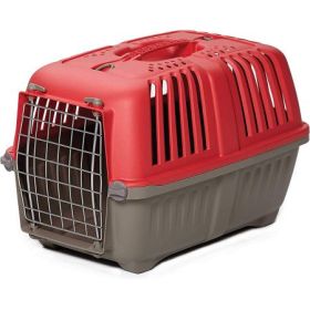 MidWest Spree Pet Carrier Red Plastic Dog Carrier Multiple Sizes (Size: Extra Small)
