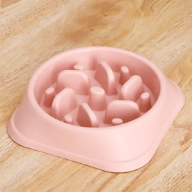 Slow Feeder Dog Bowl Multiple Sizes (Color: Pink)