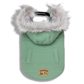 Touchdog Eskimo Swag Duck Down Parka Dog Coat Multiple Sizes And Colors (Color: Green, Size: Extra Small)