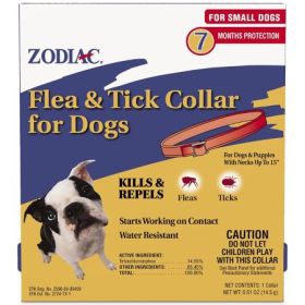 Zodiac Flea & Tick Collar for Large Dogs 7 Month Protection (Size: Small)