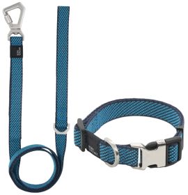 OUTDOOR SERIES 2-IN-1 CONVERTIBLE DOG LEASH AND COLLAR (Color: Blue, Size: Large)